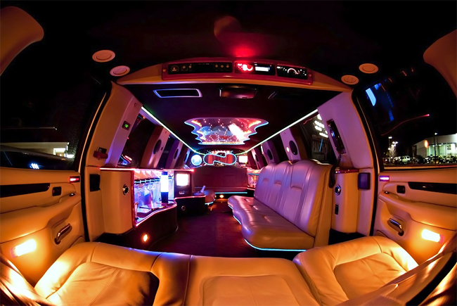 black escalade limo interior