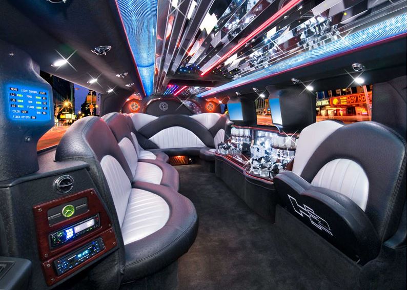 black escalade limo interior