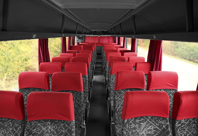 50 passenger charter bus interior