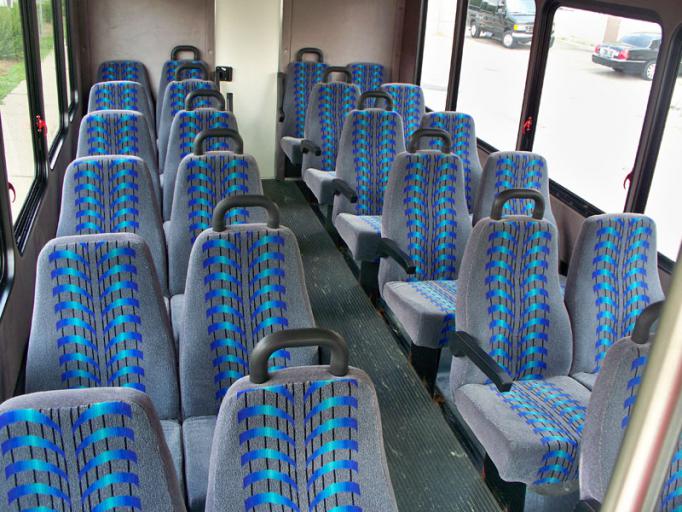 30 passenger mini shuttle bus interior