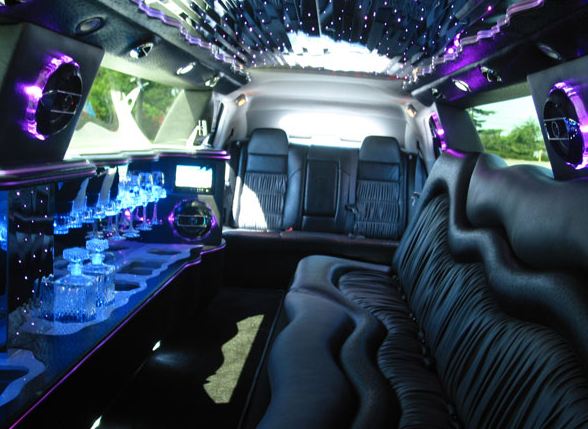 white hummer limo interior